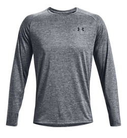 Мужская теннисная футболка теннисная Under Armour Men's UA Tech Long Sleeve - pitch gray/black