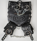 Черный ажурный кожаный набор фиксаций (Цвет: черный)