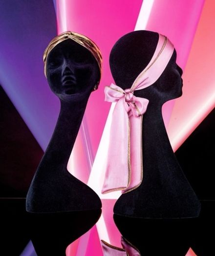 Balmain Заколка-шарф розовая Лимитированная коллекция Limited Edition Silk Pastel Pink Hair Scarf SS20