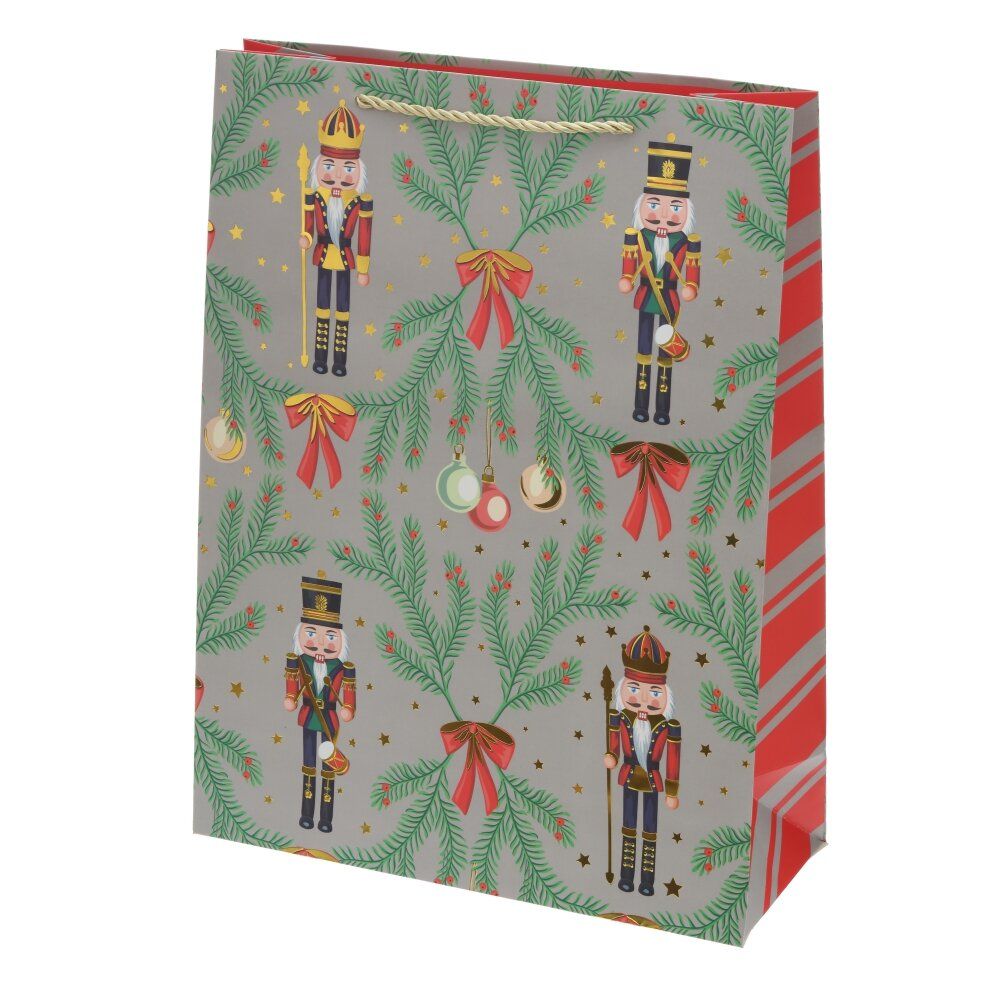 GAEM Пакет подарочный L (бумага 210г/м2, блок 12шт), L30 W12 H40 см, 4в.