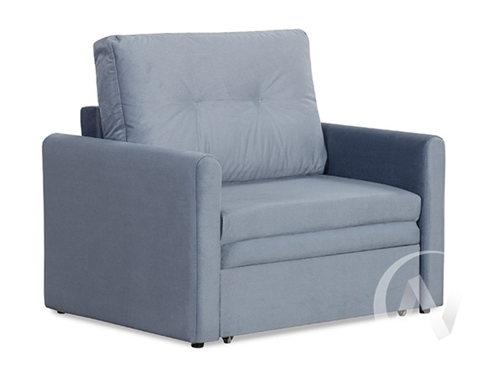 Диван прямой Юнат 2 (МД) Bismark 10 (велюр серо-голубой)