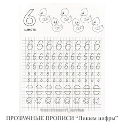 ПРОЗРАЧНЫЕ ПРОПИСИ «Пишем цифры». Рабочая тетрадь