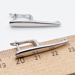 Ювелирные швензы с родиевым покрытием, размер 32*4,5 мм, цена за пару