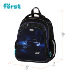 Ранец Först F-Base "Extra Power" 36*29*17см, 3 отделения, 2 кармана, анатомическая спинка