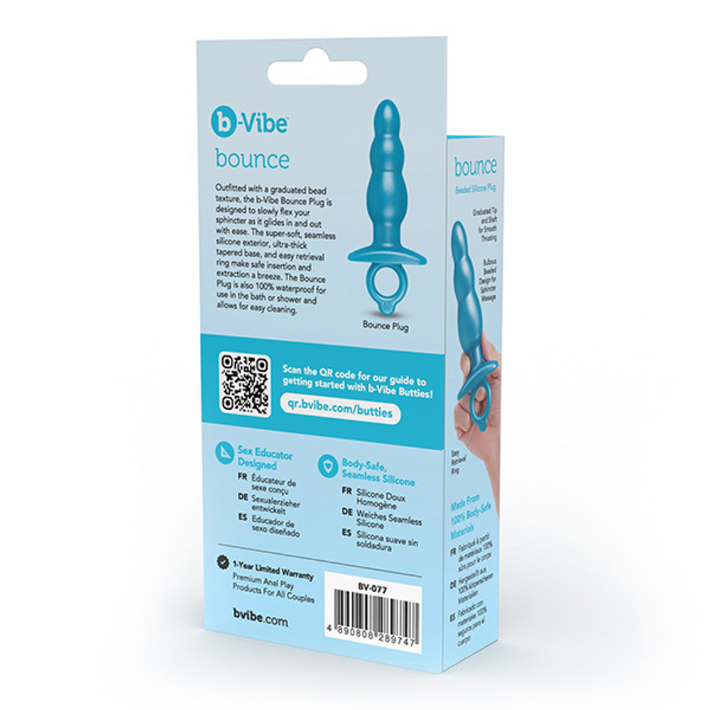 Анальная елочка из силикона 14,3см b-Vibe Bounce Plug BV-077