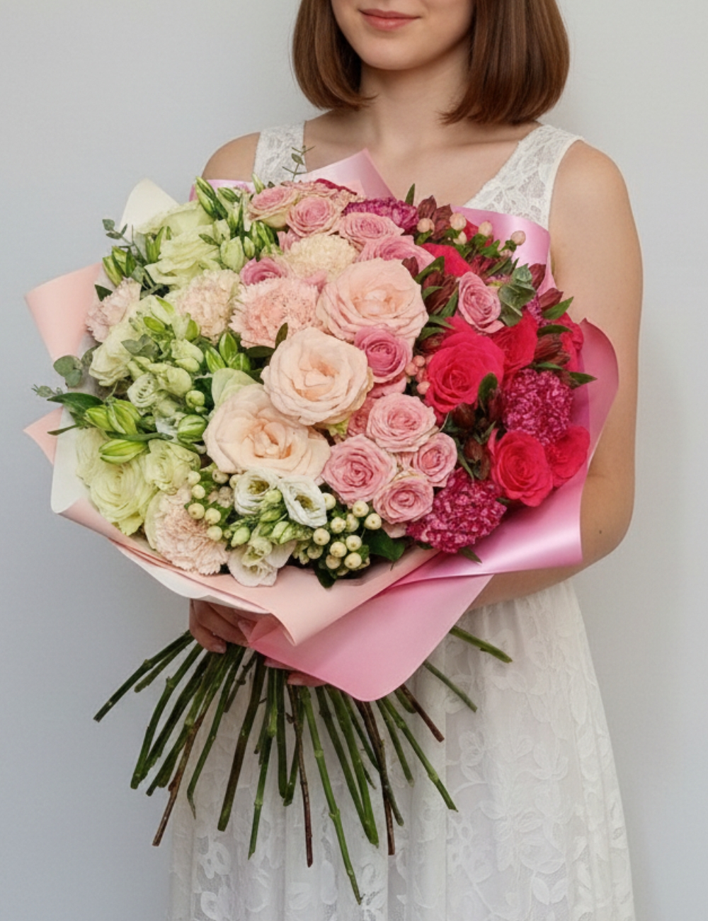 Букет с розами Инь и Янь