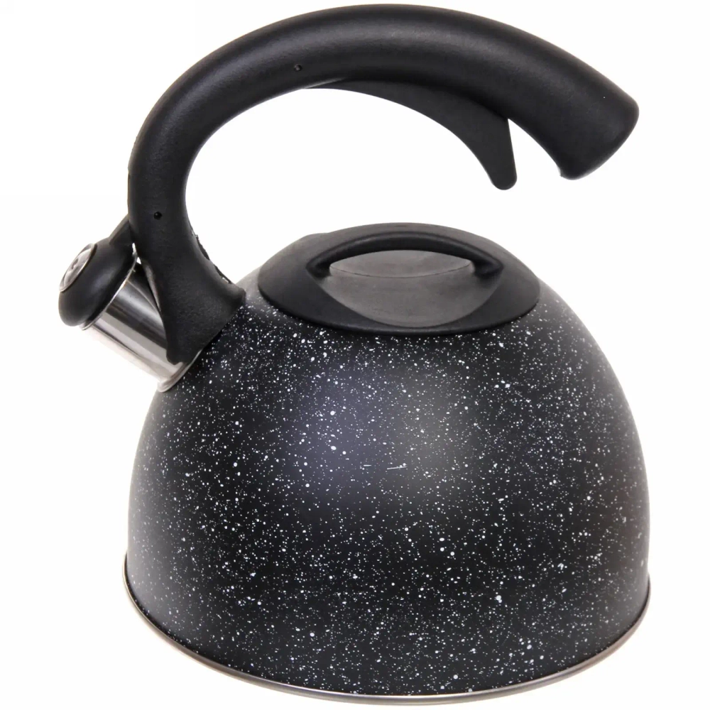 Чайник из нержавеющей стали 3 л «Мрамор» со свистком,микс