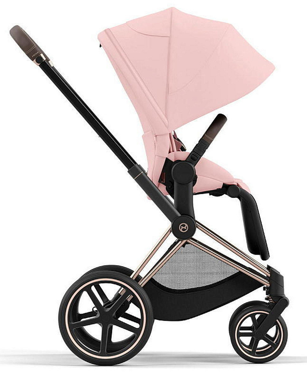 Коляска Cybex Priam IV Rosegold complete и автокресло Cloud G i-Size Moon Black Plus 3 в 1 Peach Pink