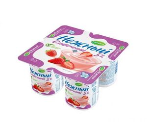 ЙОГУРТ НЕЖНЫЙ ЛАЙТ МАЛИНА ЗЕМЛЯНИКА 5% 110ГР CAMPINA