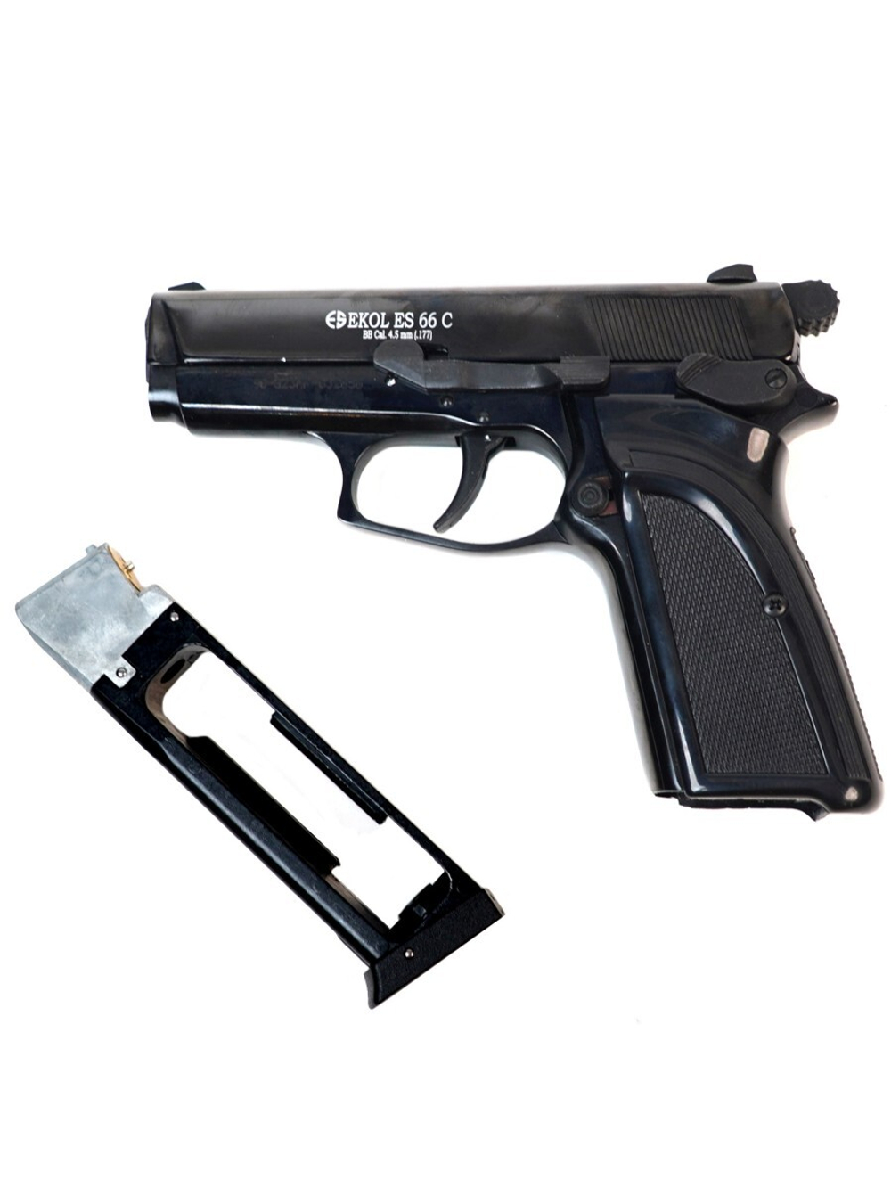 Пистолет пневматический EKOL ES 66 C Black (металл) 4,5 мм