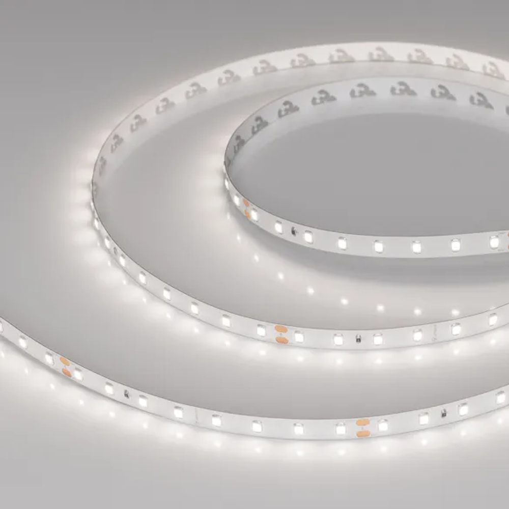 Светодиодная лента RT-A80-8mm 24V Day5000 (6 W/m, IP20, 2835, 5m) (Arlight, высок.эфф.150 лм/Вт) 024511(2)