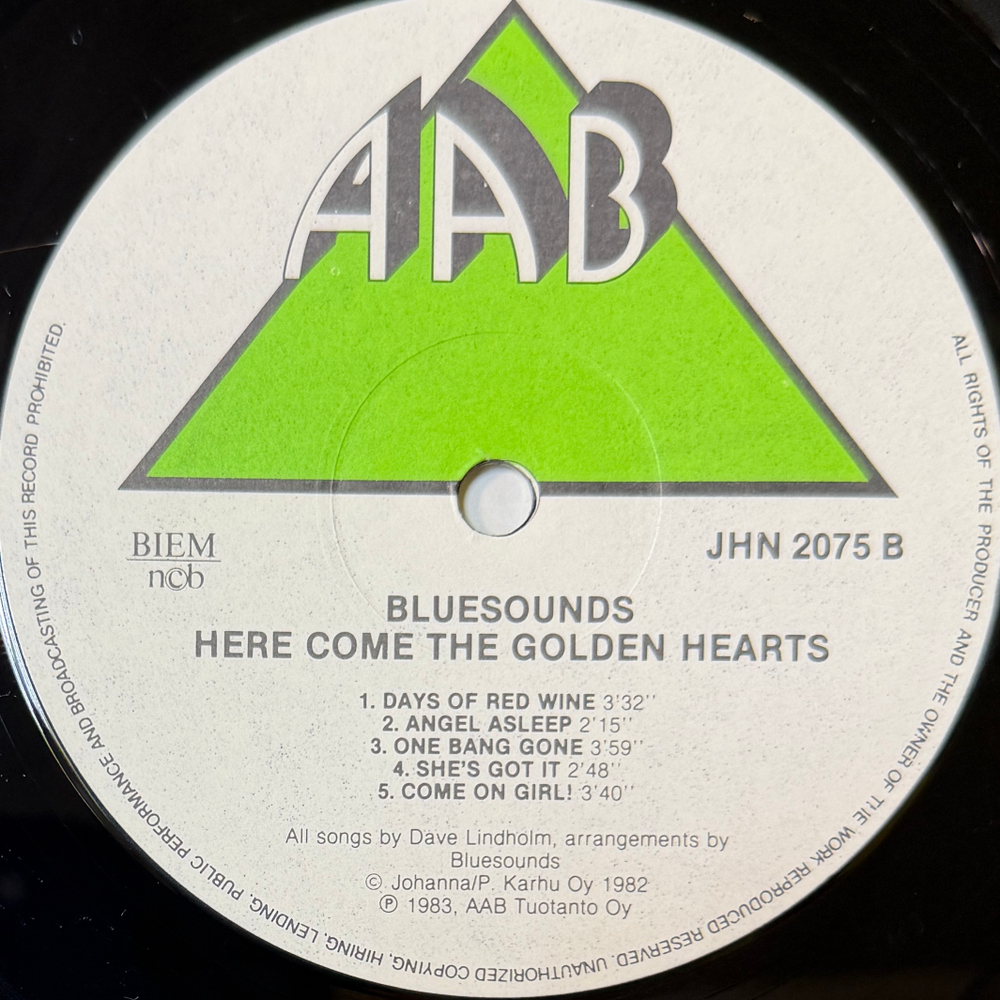 Bluesounds ‎– Here Come The Golden Hearts (Финляндия 1982г.) Т