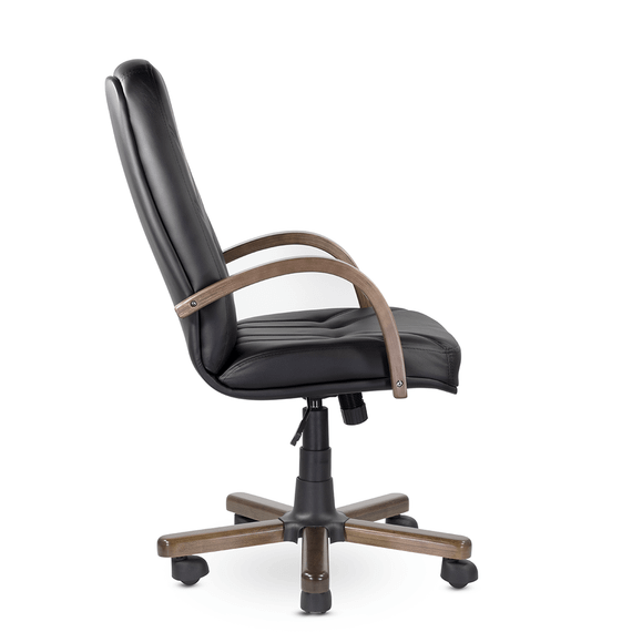 Кресло Комо В дерево D8 (темный орех) S-0401 (черный)