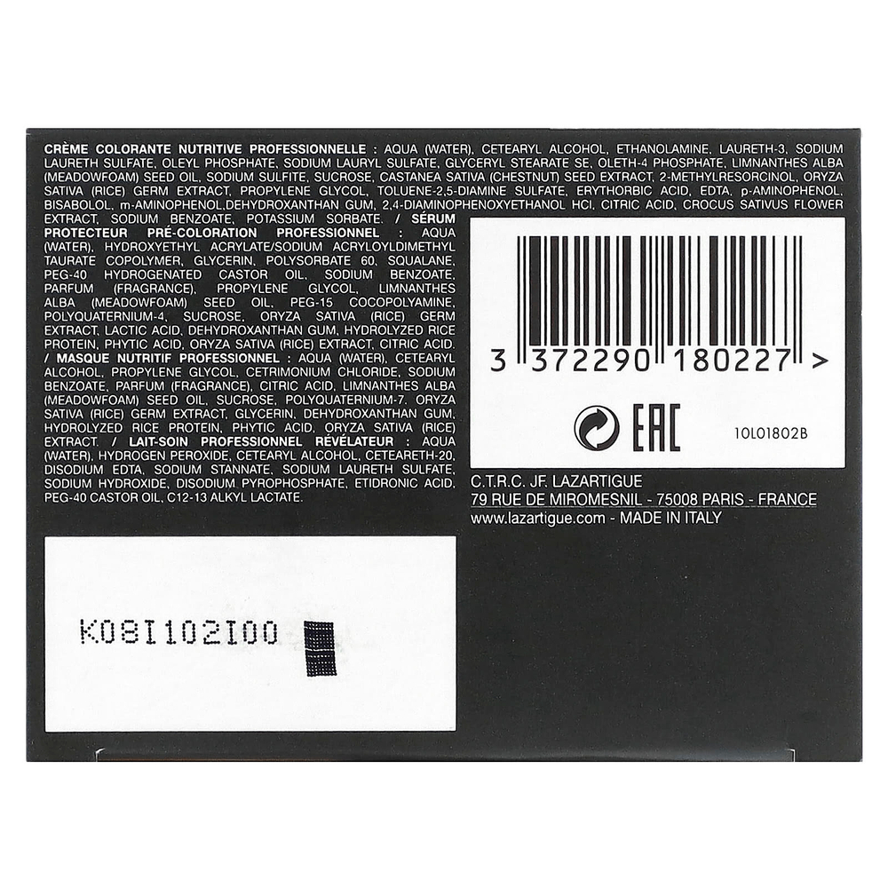 Lazartigue, Стойкая краска для волос с растительным экстрактом, 8.00 светло-русый``, 1 нанесение