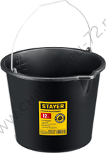 STAYER STRONG 12 л, Строительное пластиковое ведро, MASTER (06083-12)