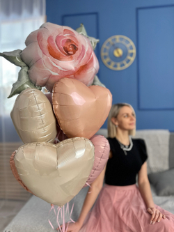 Воздушные шары нежные, цветок Роза №2603