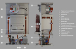 Настенный газовый двухконтурный котел E.C.A GELIOS PLUS 24 HM NG закрытая камера сгорания (отопление+ГВС)