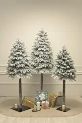 Искусственная елка Валдайская заснеженная 210 см., 100% литая хвоя, ЕлкиТорг (272210)