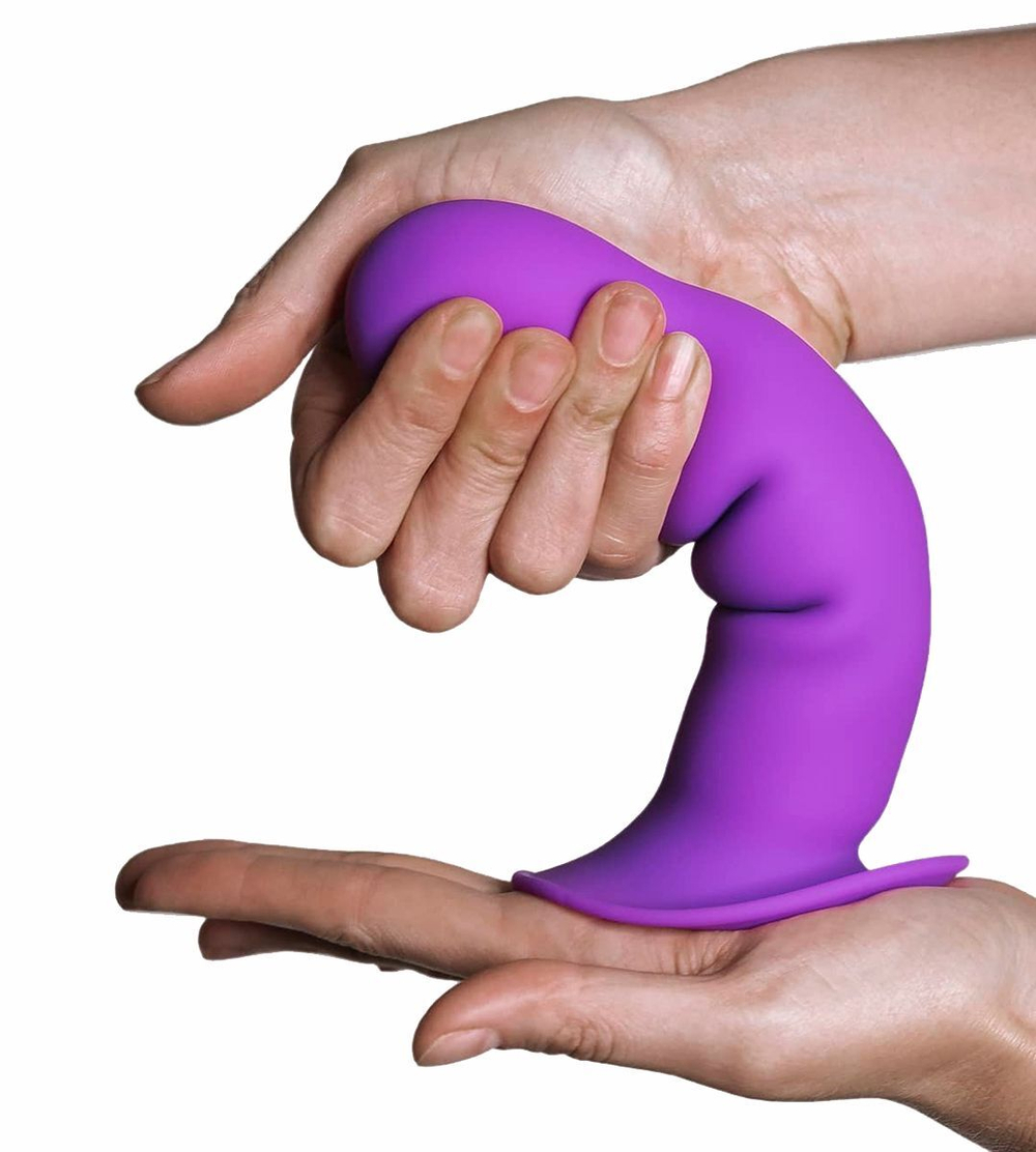 Фиолетовый фаллоимитатор двойной плотности Hitsens 3 - 17,7 см. (Цвет: фиолетовый)