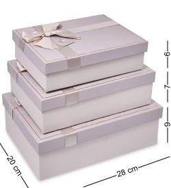 WF-176-A Набор коробок из 3 шт, серый