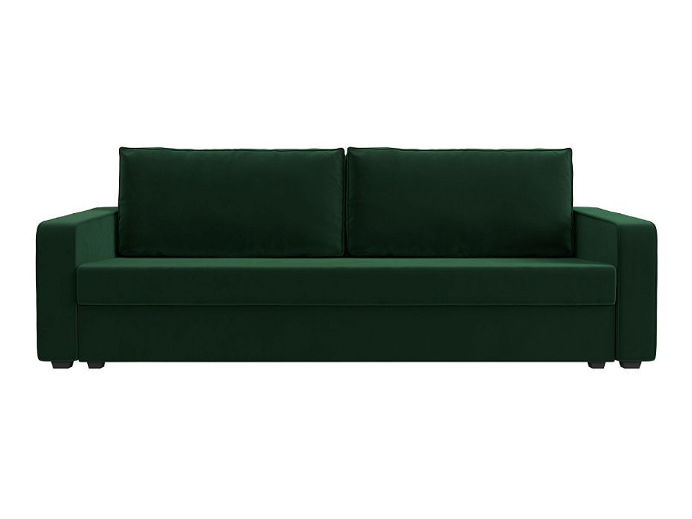 Диван прямой Лига-009 ВЕЛЮР Зеленый