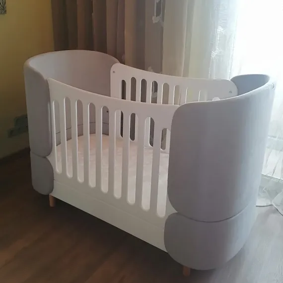 Кроватка-трансформер KIDI Soft (серый)