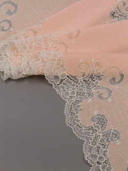 Эластичное кружево светло-персиковое с шампанью ширина 18 см