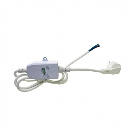 Шнур сетевой с УЗО 16/10мА, без контактов, 1200мм, арт.66599-10