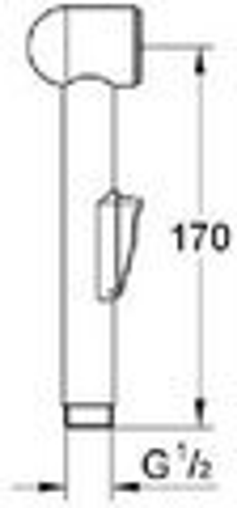 Гигиенический душ со смесителем Grohe BauCurve 123072 хром