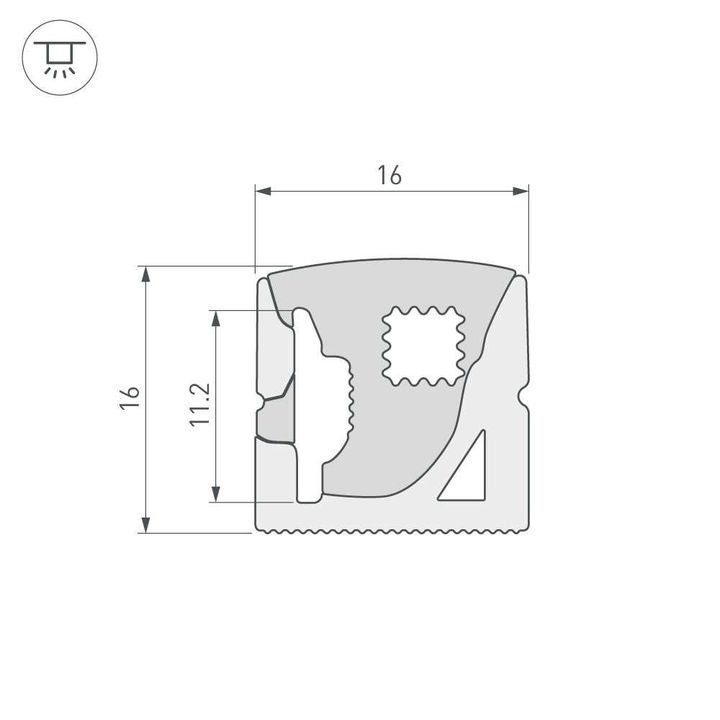 Профиль Arlight WPH-Flex-1616-Side-S11-50m White 040831