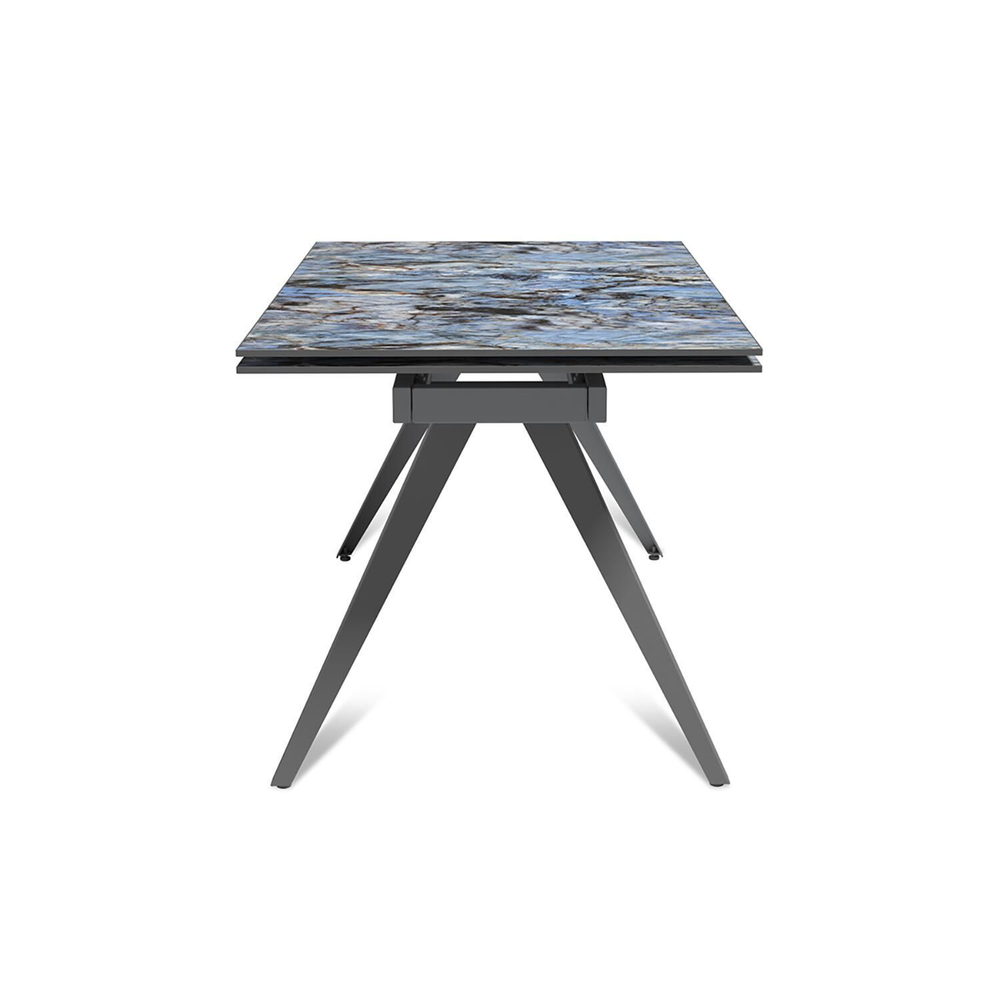 Стол раскладной Asti (140+40+40), керамика глянцевая Lemurian Blue