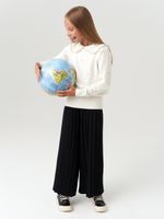 Джемпер для девочки с длинным рукавом AT977-1 молочный