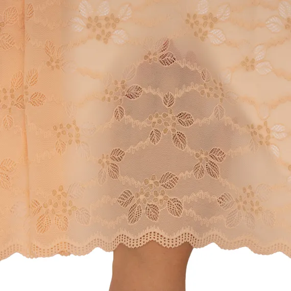 Кружево эластичное бежевое светлое/золото 22 см