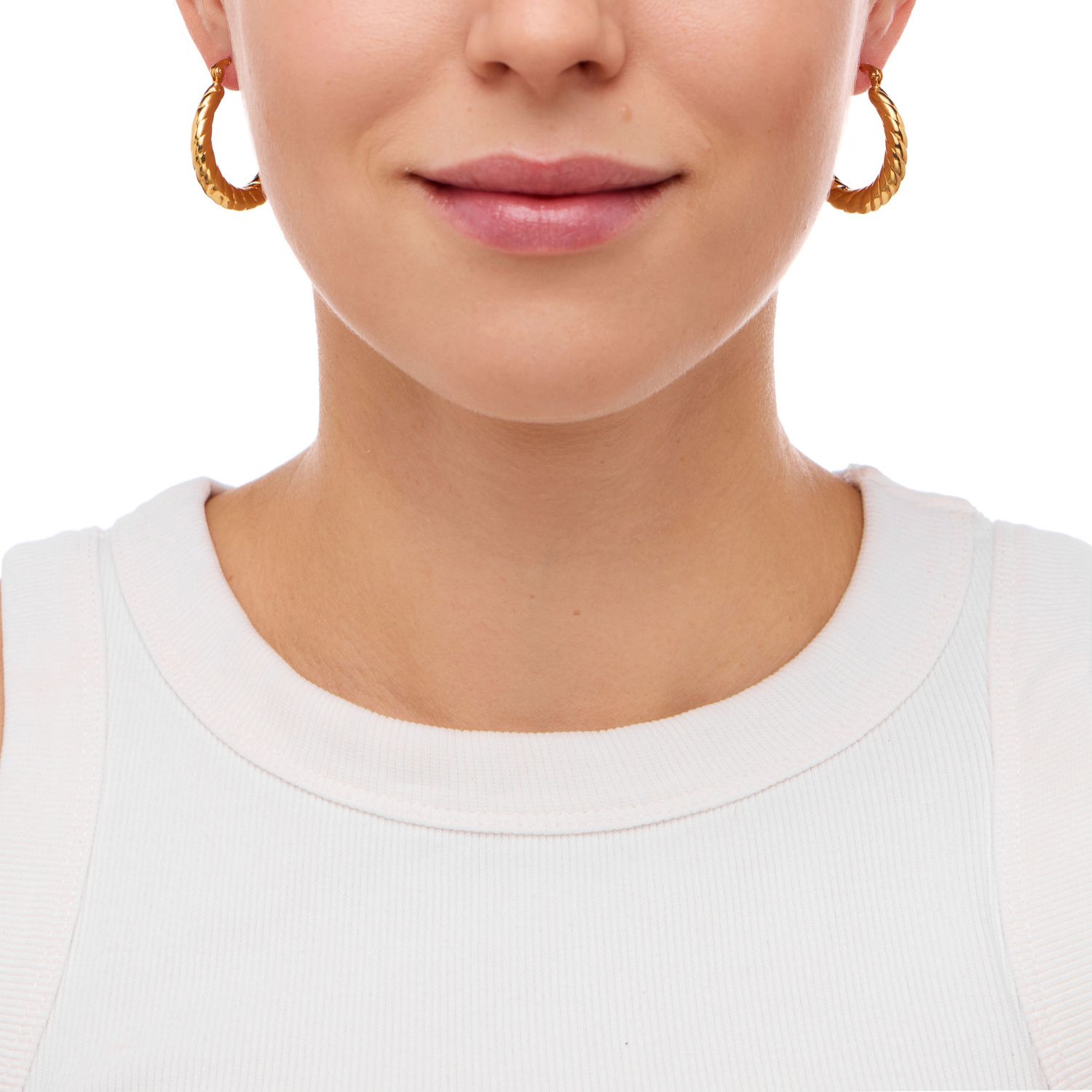 Серьги Patterned Hoop Earrings