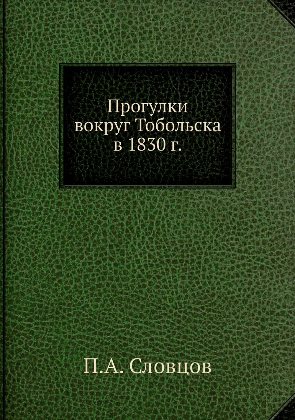 Прогулки вокруг Тобольска в 1830 г. | П.А. Словцов