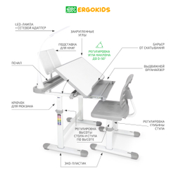 Детский стол и стул Ergokids Anty