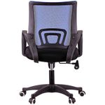 Кресло оператора OfficeSpace SP-M96, ткань, спинка сетка синяя/сиденье TW черная, механизм качания