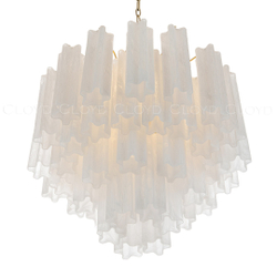 Люстра Cloyd ANNO-B C7 / Ø58 см - латунь светл. - стекло белые облака (арт.11648)