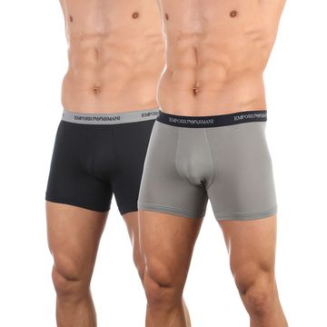 Мужские трусы боксеры (черный, серый) набор из 2-х штук Emporio Armani 111210_CC717 03320