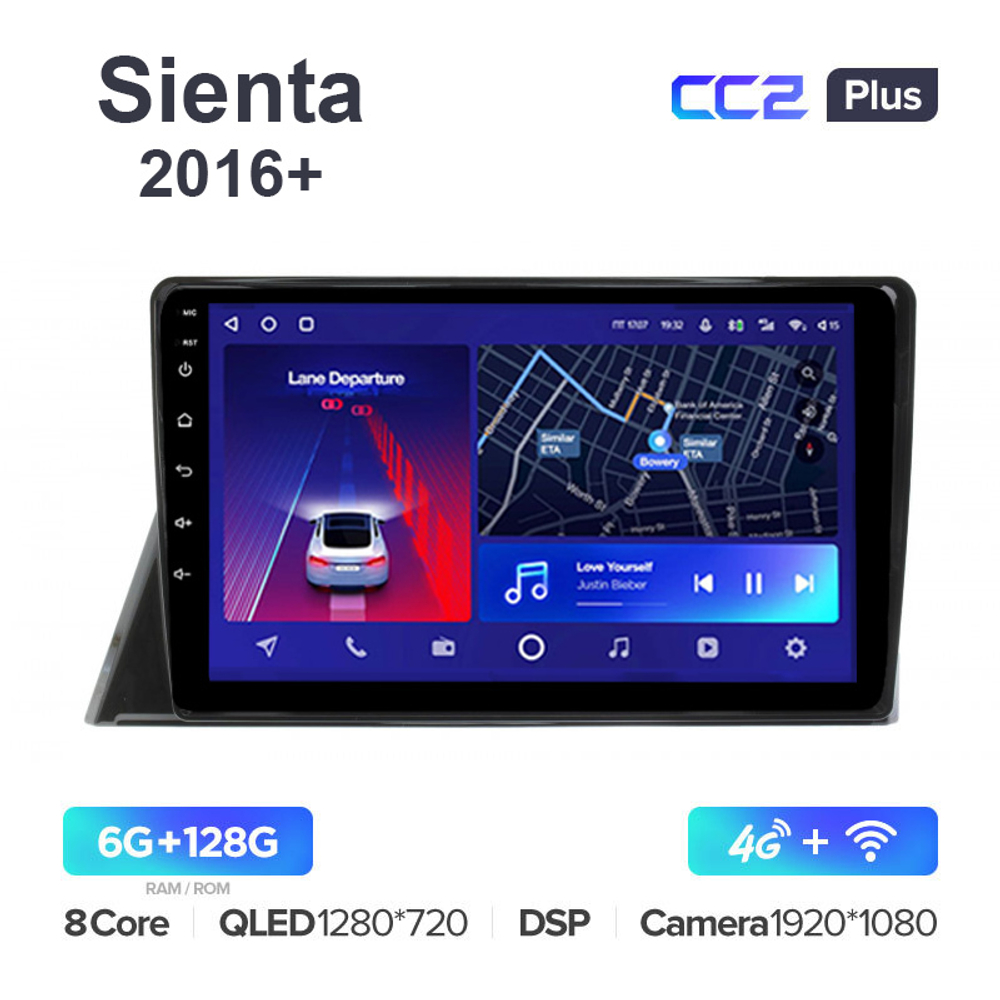 Teyes CC2 Plus 10,2"для Toyota Sienta 2016+ (прав)