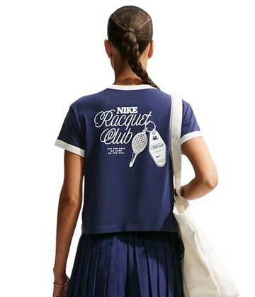 Женская теннисная футболка Nike Court Heritage Tennis - midnight navy/sail