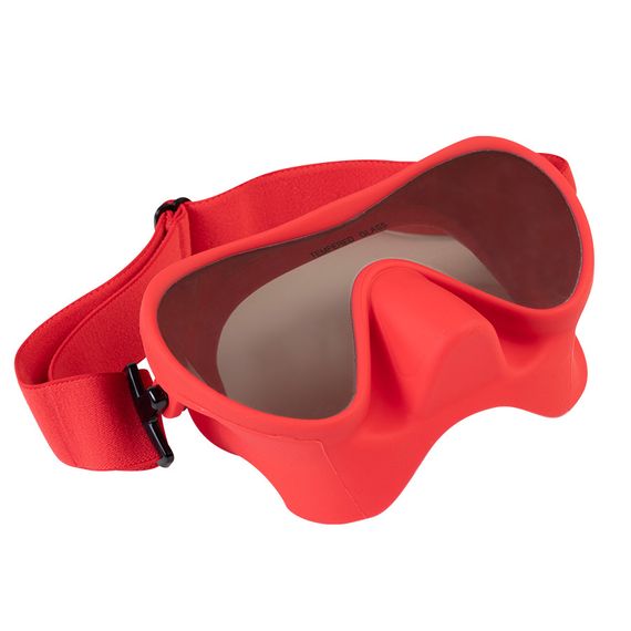 Маска с зеркальными линзами Scorpena N3 с эластичным ремешком красная