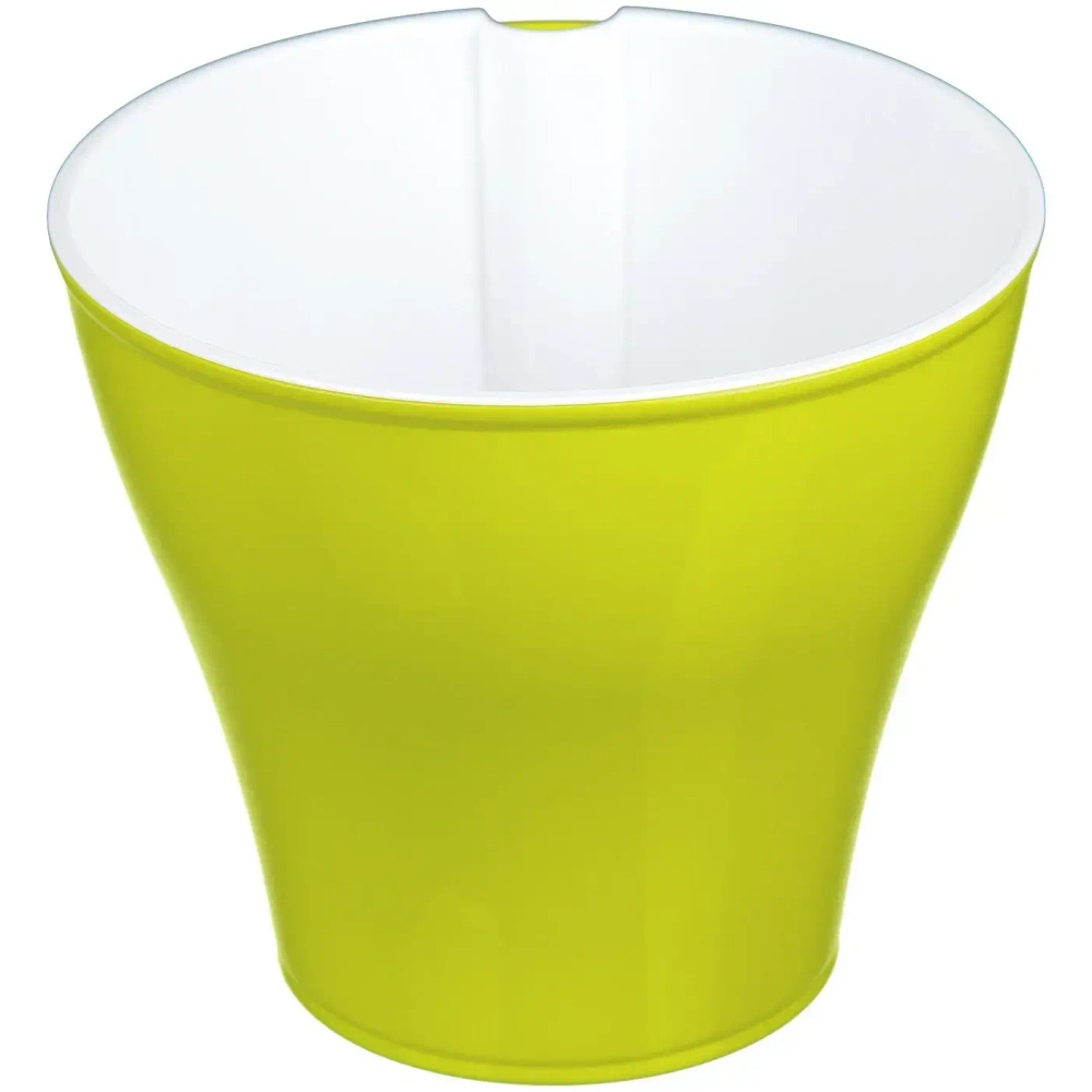 Кашпо для цветов пластиковое 1л d-14см «Афина» со вставкой киви