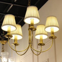 Люстра Cloyd OKLAHOMA C5 / беж. абажур - Ø51 см - латунь (арт.10068)