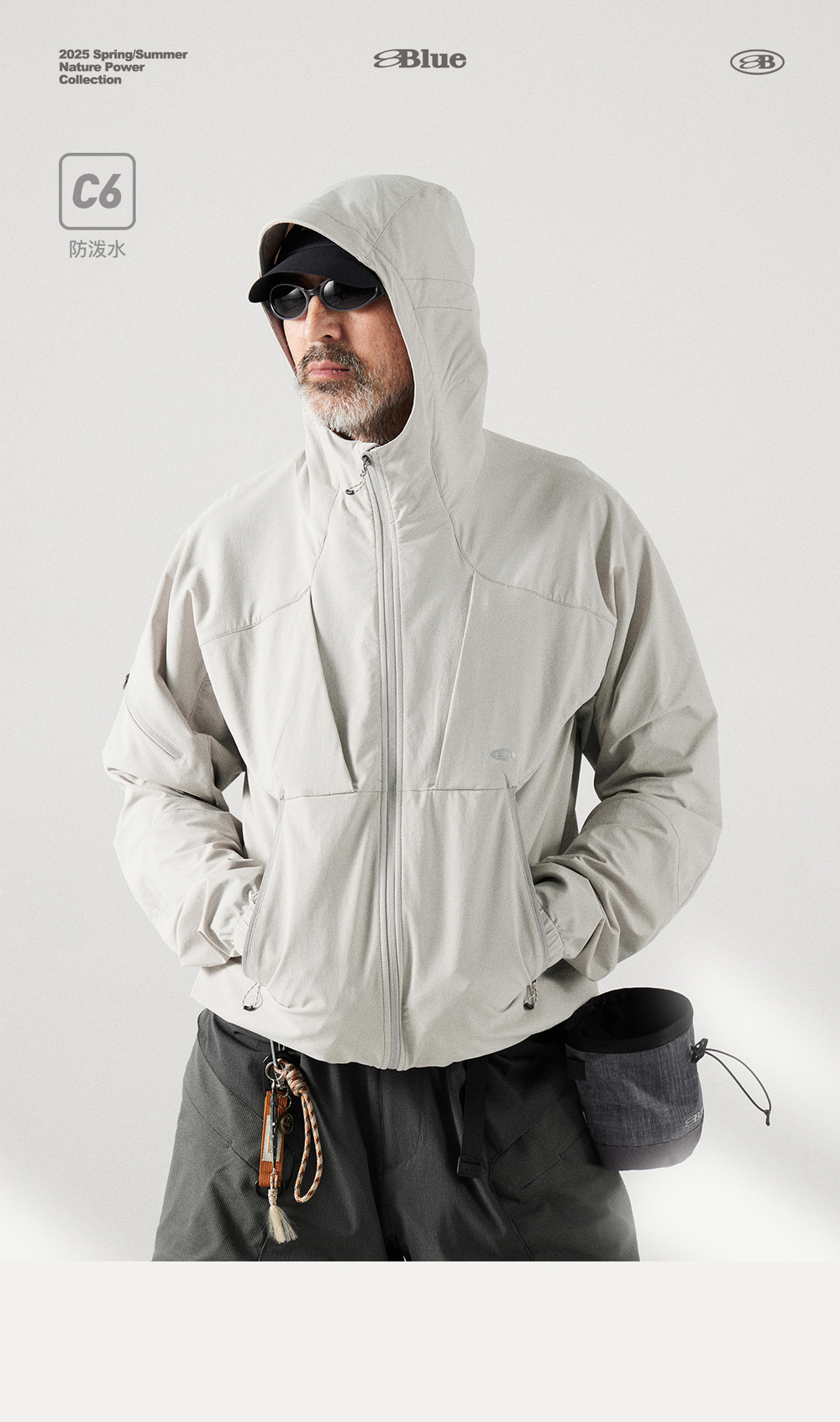 Куртка Nothomme Blue Structure Waterproof Soft Shell Hooded Jacket Cloud Gray