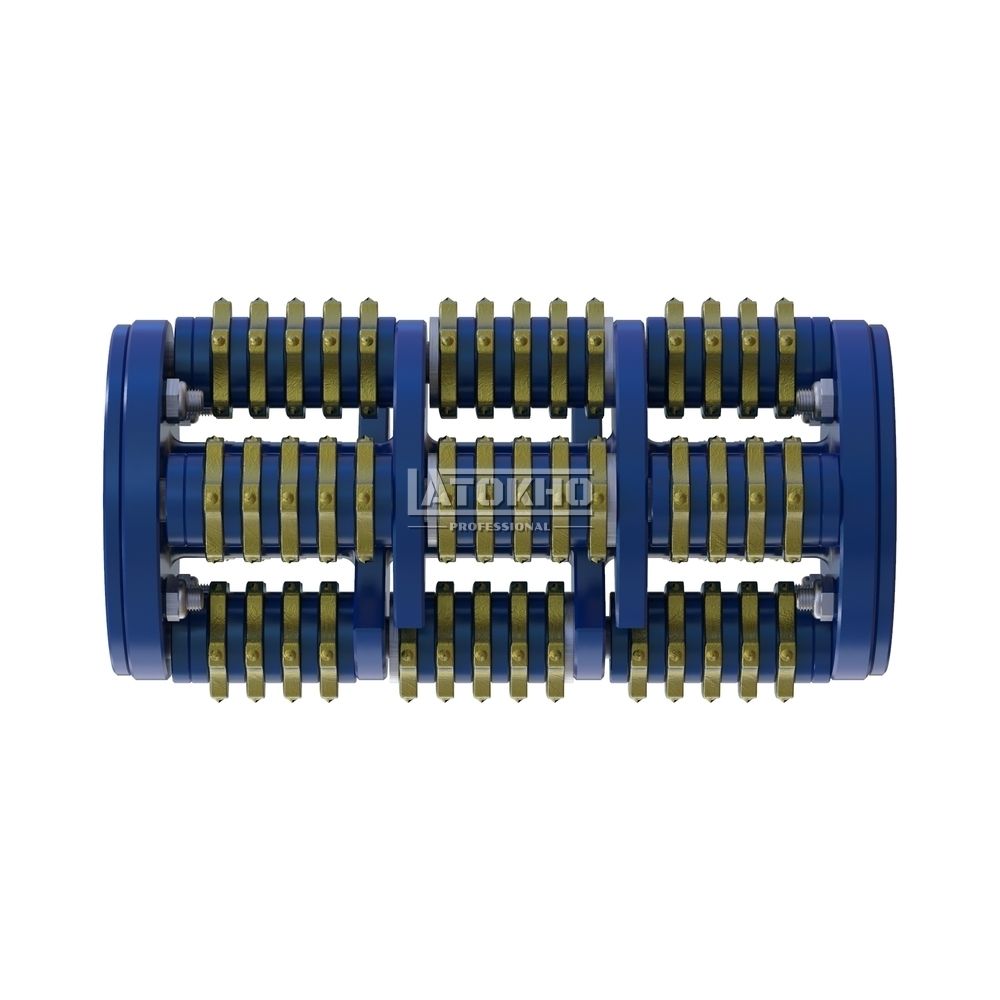 LATOKHO DSCN 200 6/6 (Россия) Фрезеровальный барабан (фреза) с пятигранными ножами для нанесения насечек 6 мм с шагом 6 мм