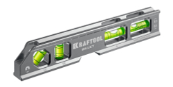 KRAFTOOL BILLET, 8 в 1, 20 см, точность 0.3 мм/м, 4 глазка, брусковый магнитный уровень (34790)