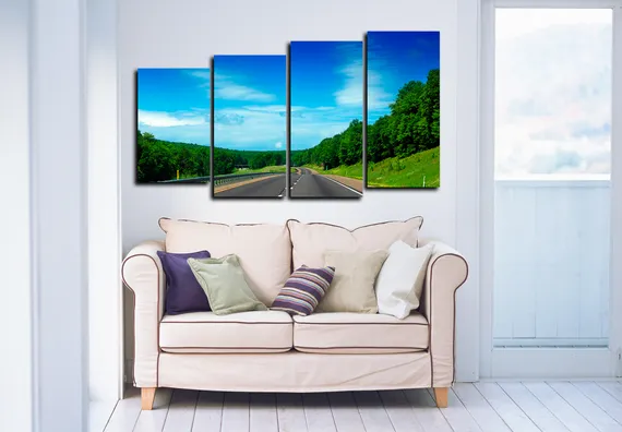 Модульная картина "Автомобильное шоссе"