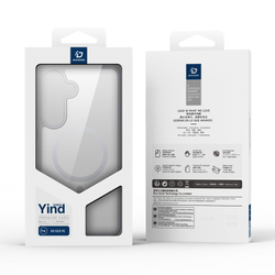 Прозрачный матовый чехол серого цвета с MagSafe от Dux Ducis для Samsung Galaxy S25 FE, серия Yind Series Case