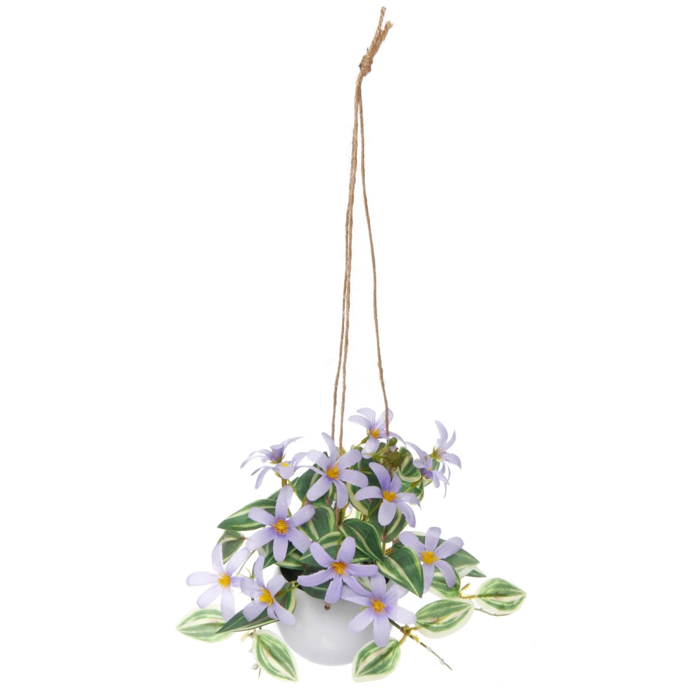 Цветочная композиция «Верона» 16см подвесная в горшке, сиреневые цветы